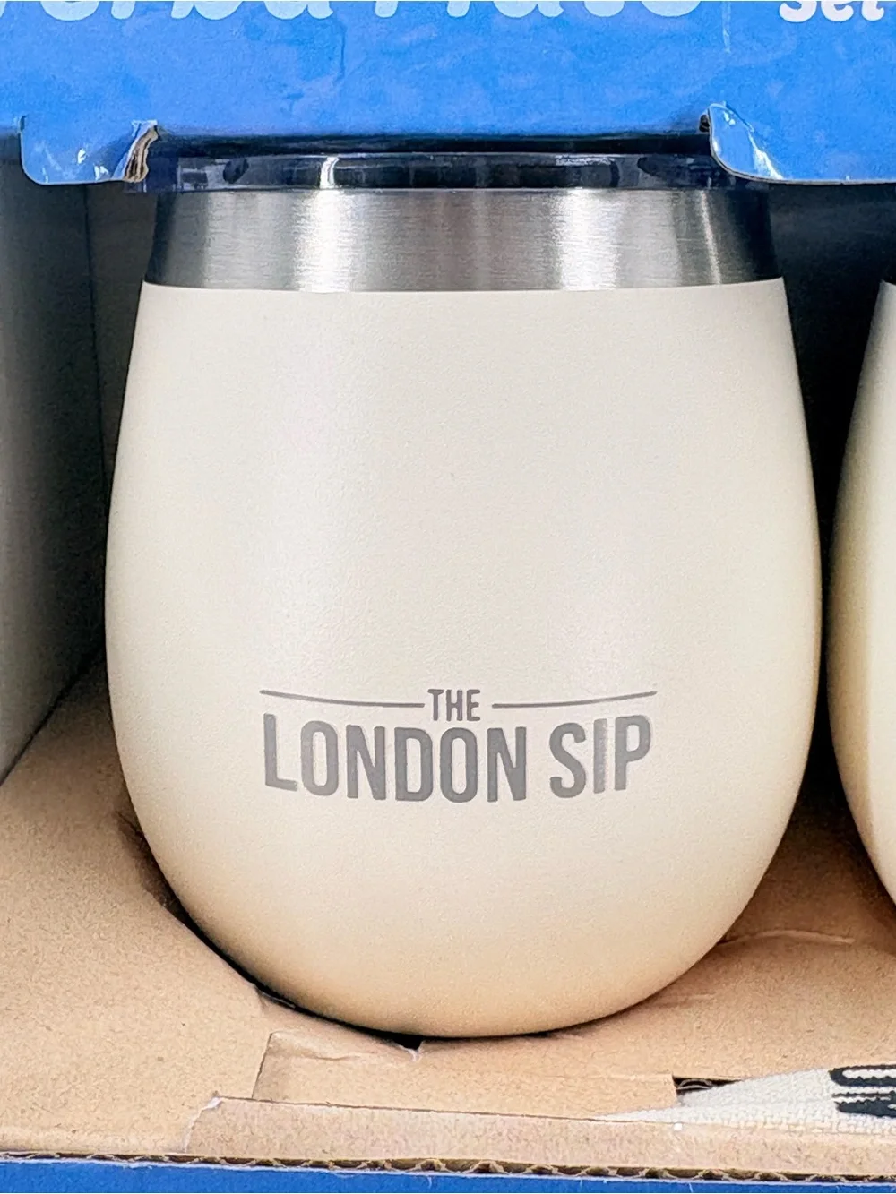 The London Sip Yerba Mate Cup & Bombilla Straw Set - Cream